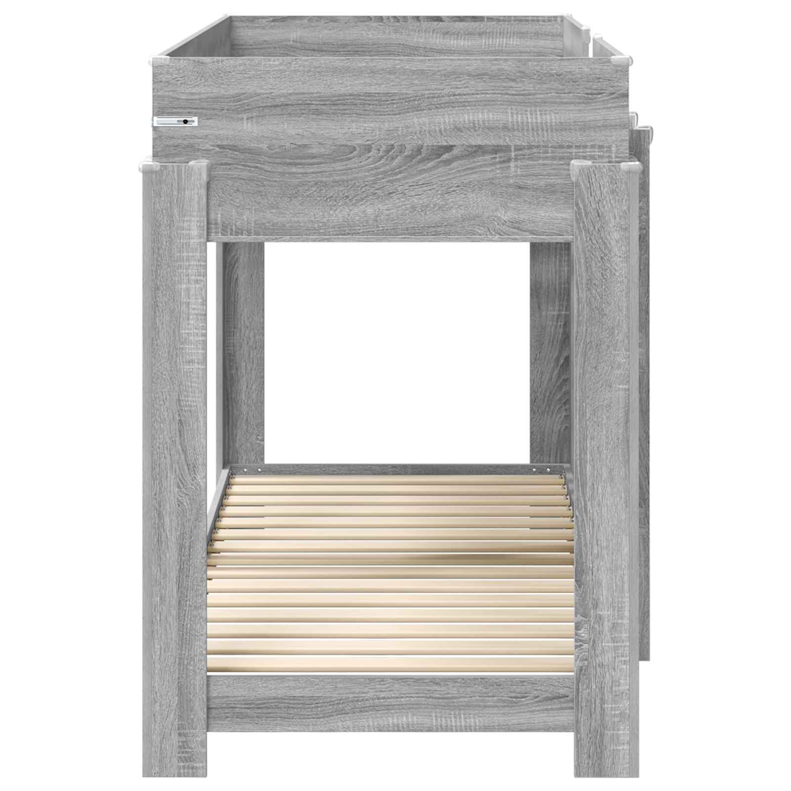 Etagenbett für Kinder Graues Sonoma 75 x 190 cm Holzwerkstoff