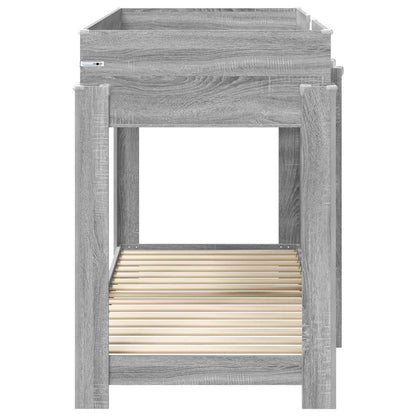Etagenbett für Kinder Graues Sonoma 75 x 190 cm Holzwerkstoff