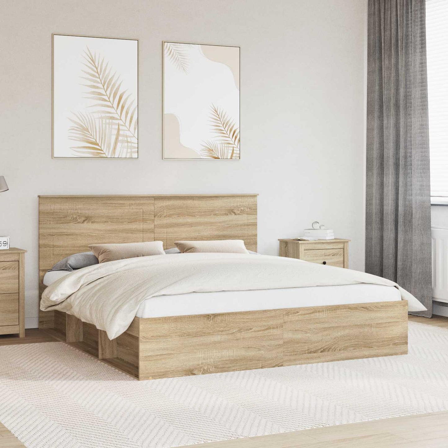 Bettrahmen Sonoma 200 x 200 cm Massives Kiefernholz