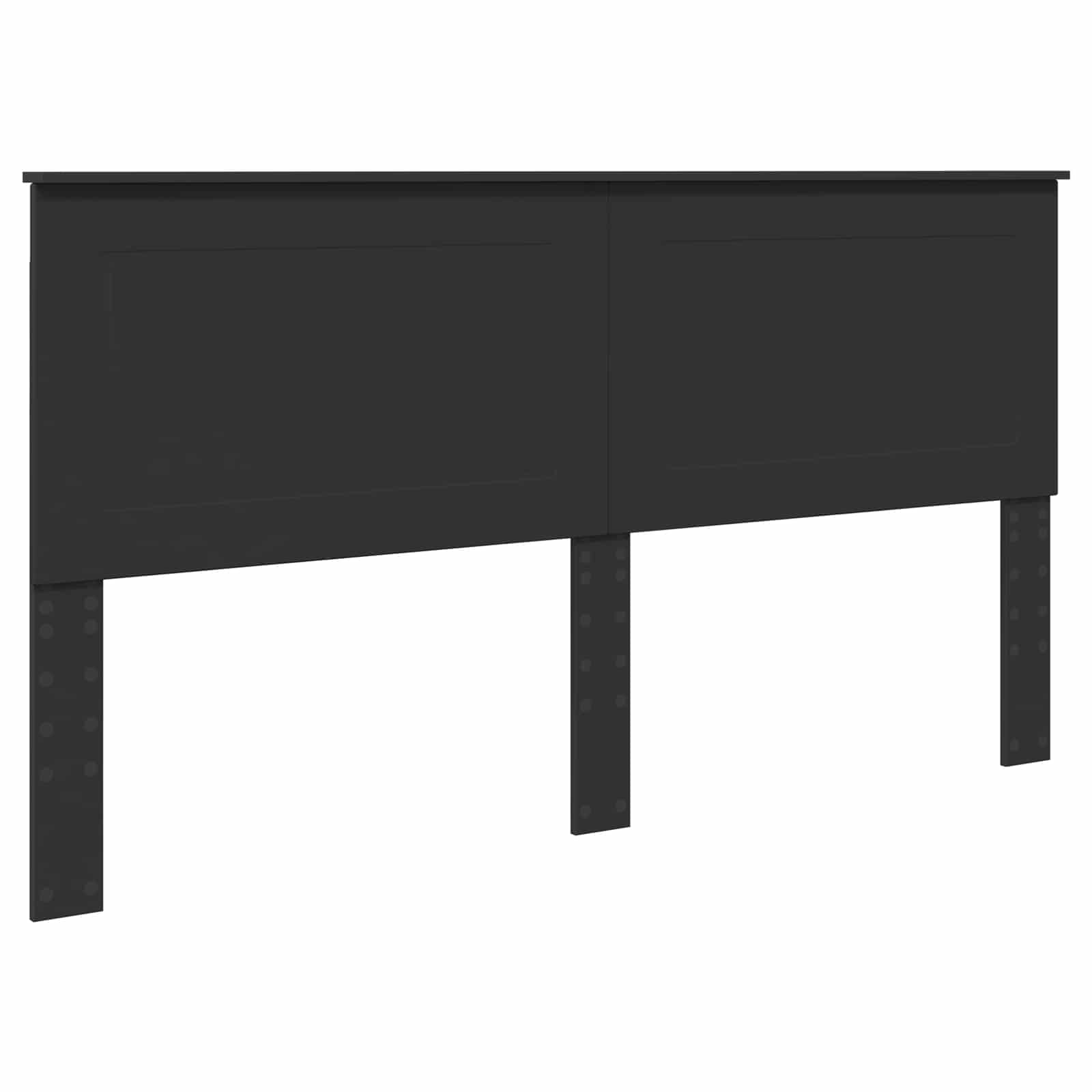 Bettrahmen Schwarz 180 x 200 cm Massives Kiefernholz