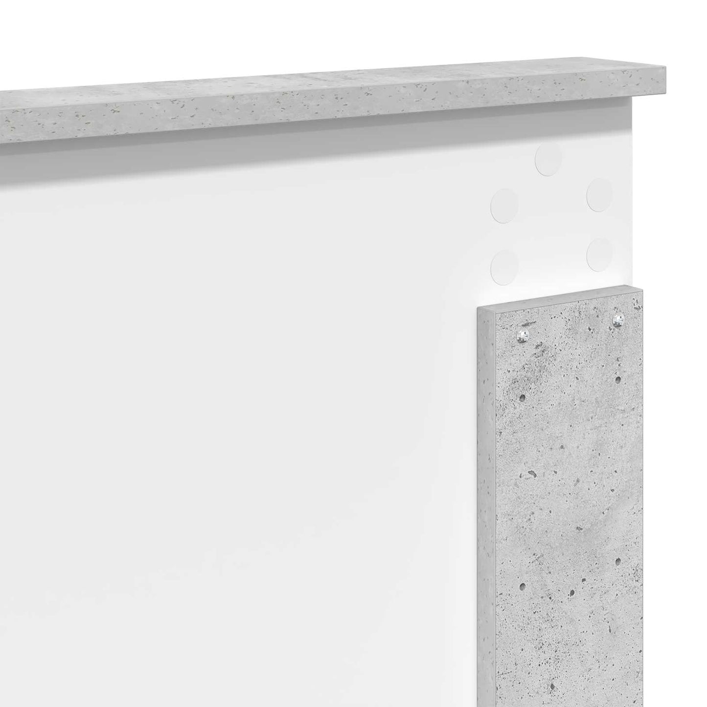 Bettrahmen mit Kopfteil Beton 180 x 200 cm Massives Kiefernholz