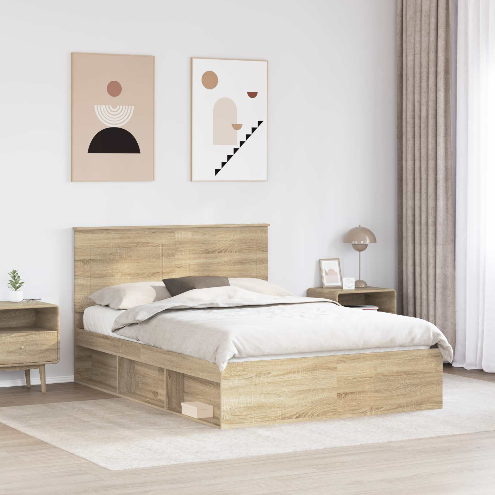 Bettrahmen Sonoma 140 x 190 cm Massives Kiefernholz