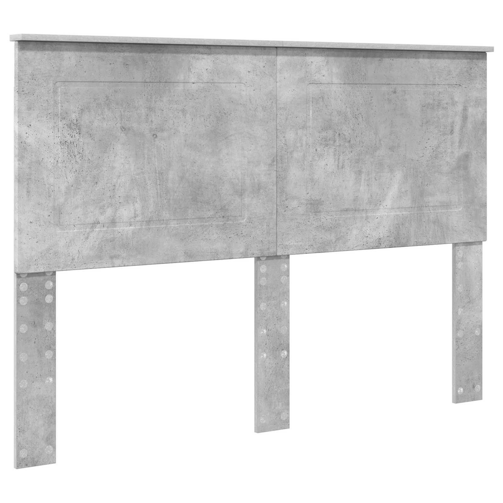 Bettrahmen mit Kopfteil Beton 140 x 190 cm Massives Kiefernholz