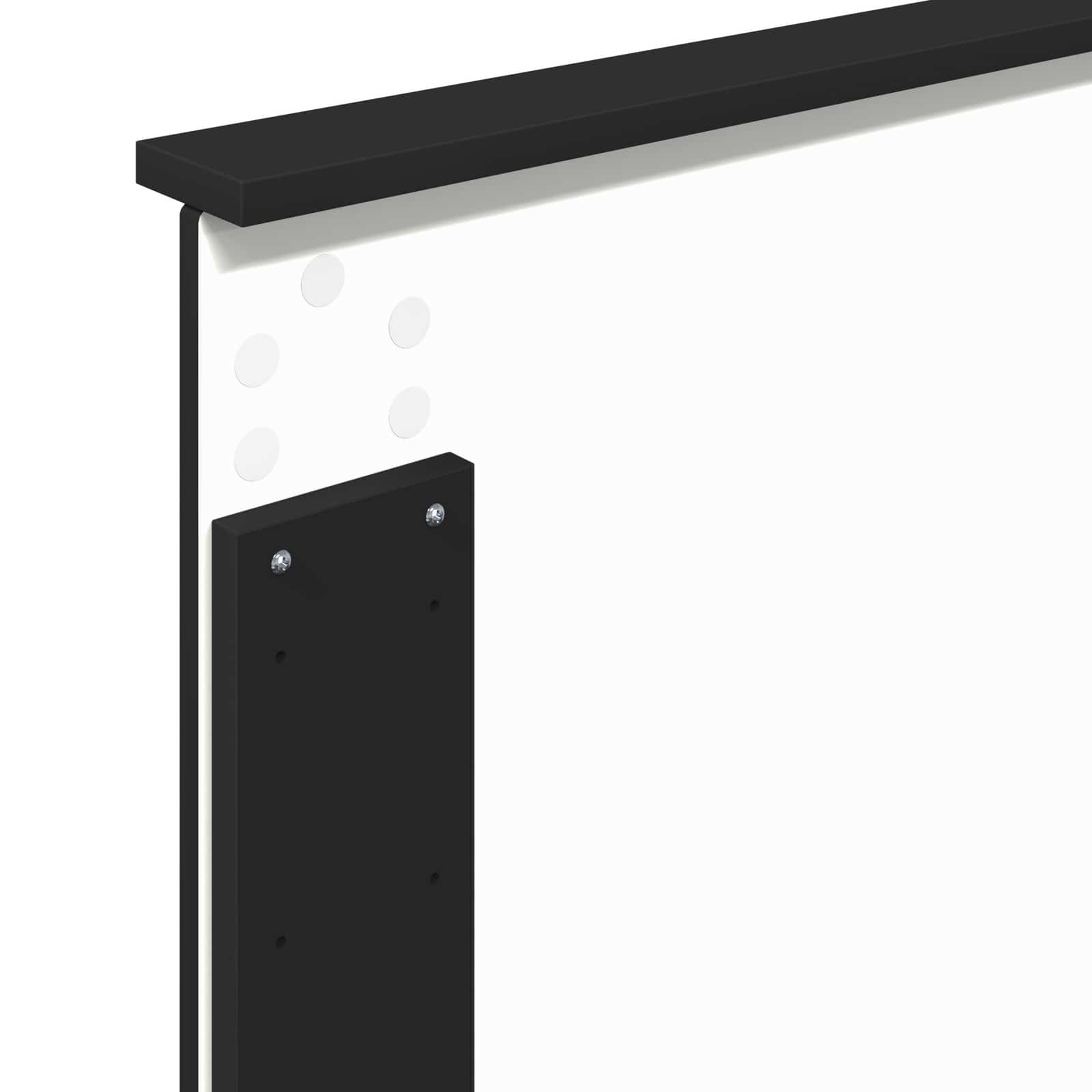 Bettrahmen Schwarz 100 x 200 cm Massives Kiefernholz
