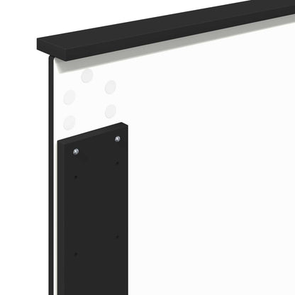 Bettrahmen Schwarz 90 x 200 cm Massives Kiefernholz
