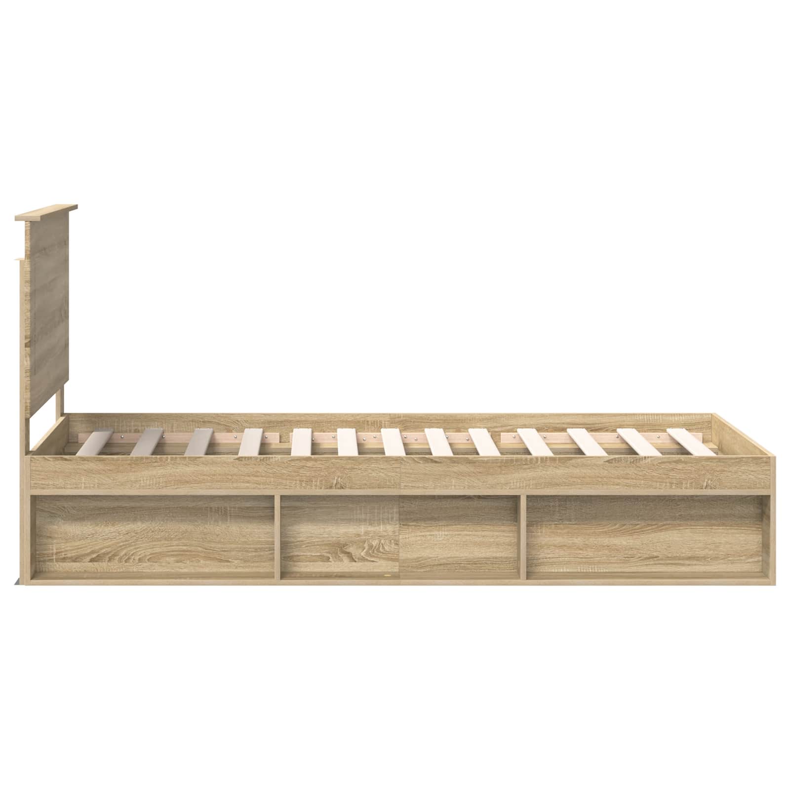 Bettrahmen Sonoma-Eiche 75 x 190 cm Massives Kiefernholz