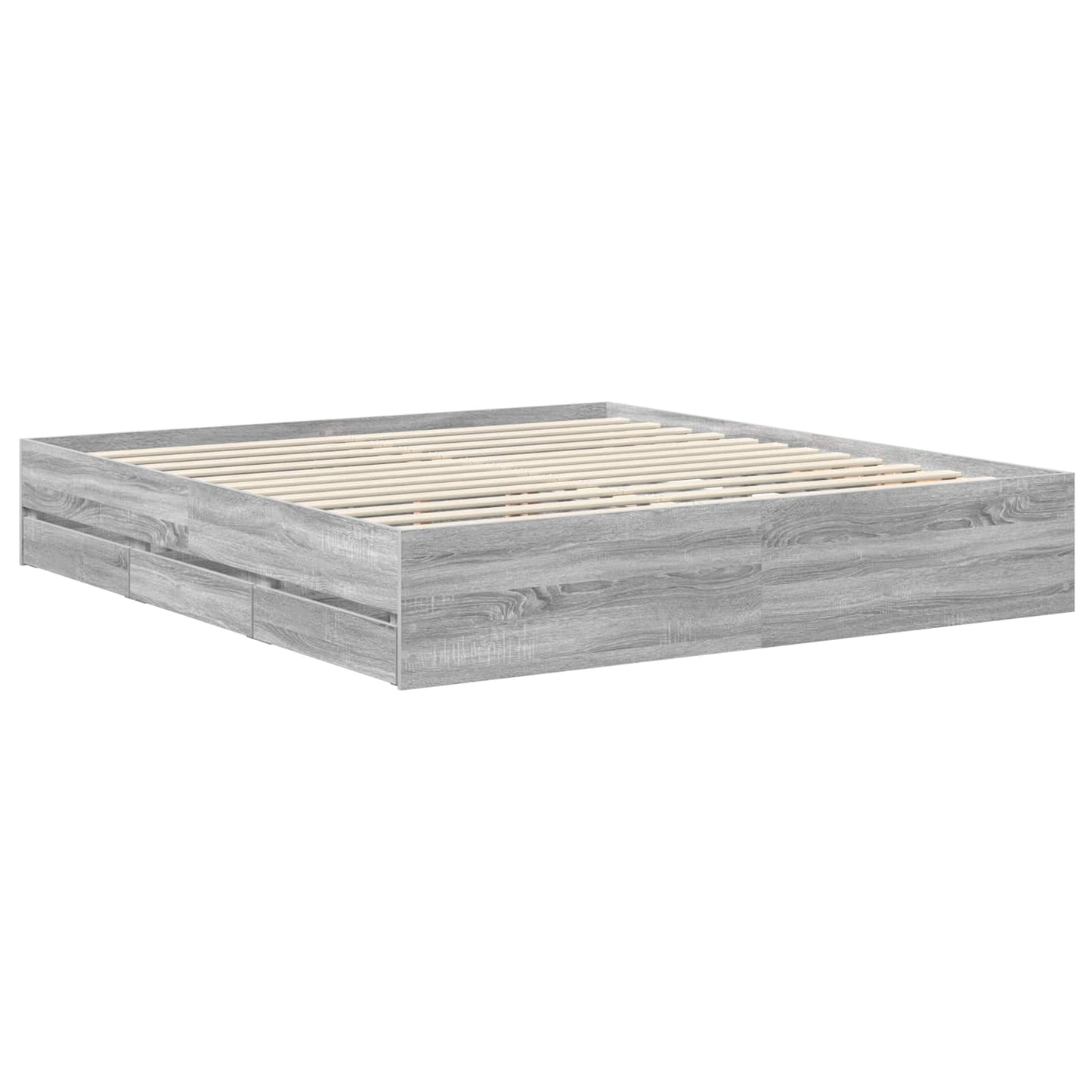 Bettrahmen Graues Sonoma 180 x 200 cm Ingenieurs Holz