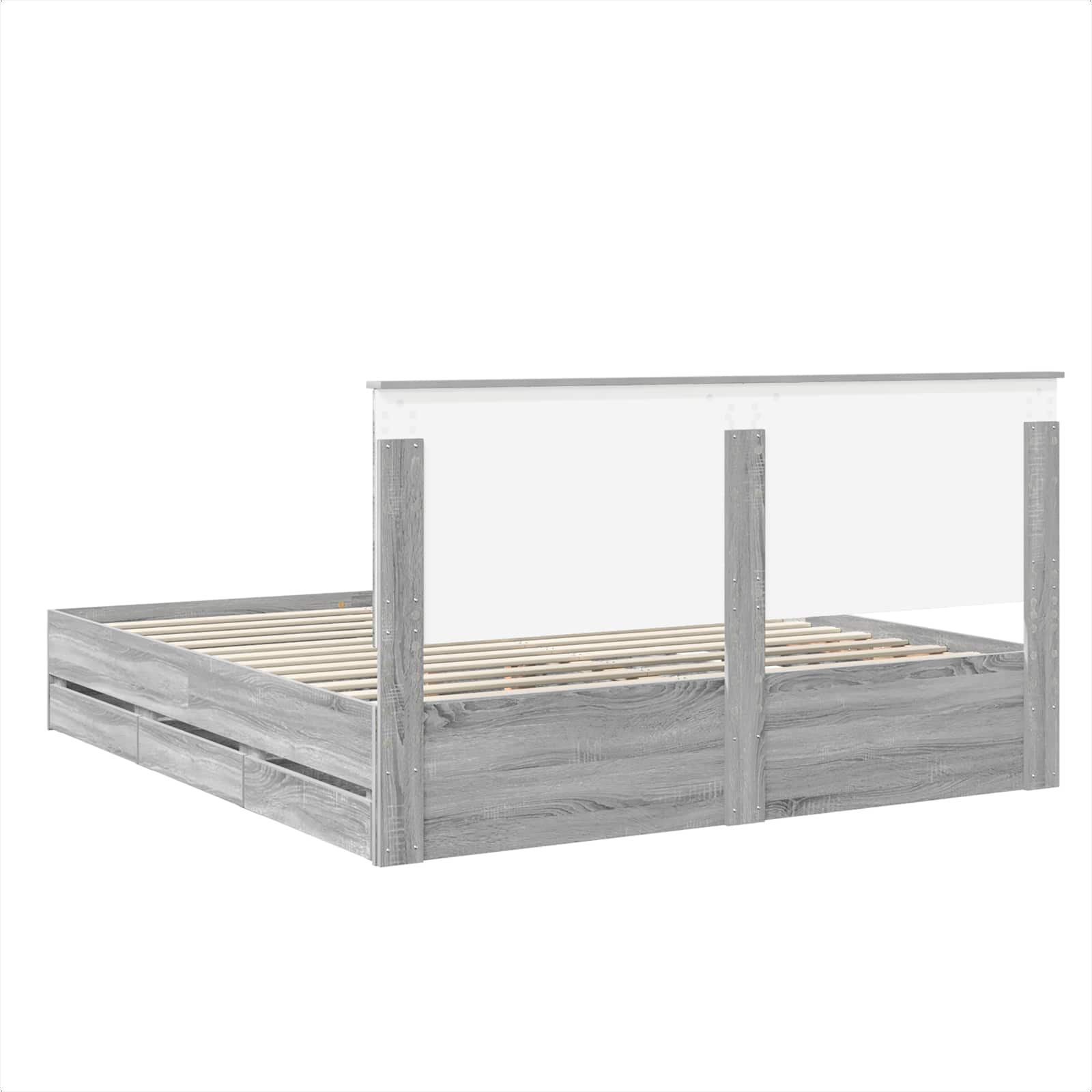 Bettrahmen Graues Sonoma 180 x 200 cm Ingenieurs Holz
