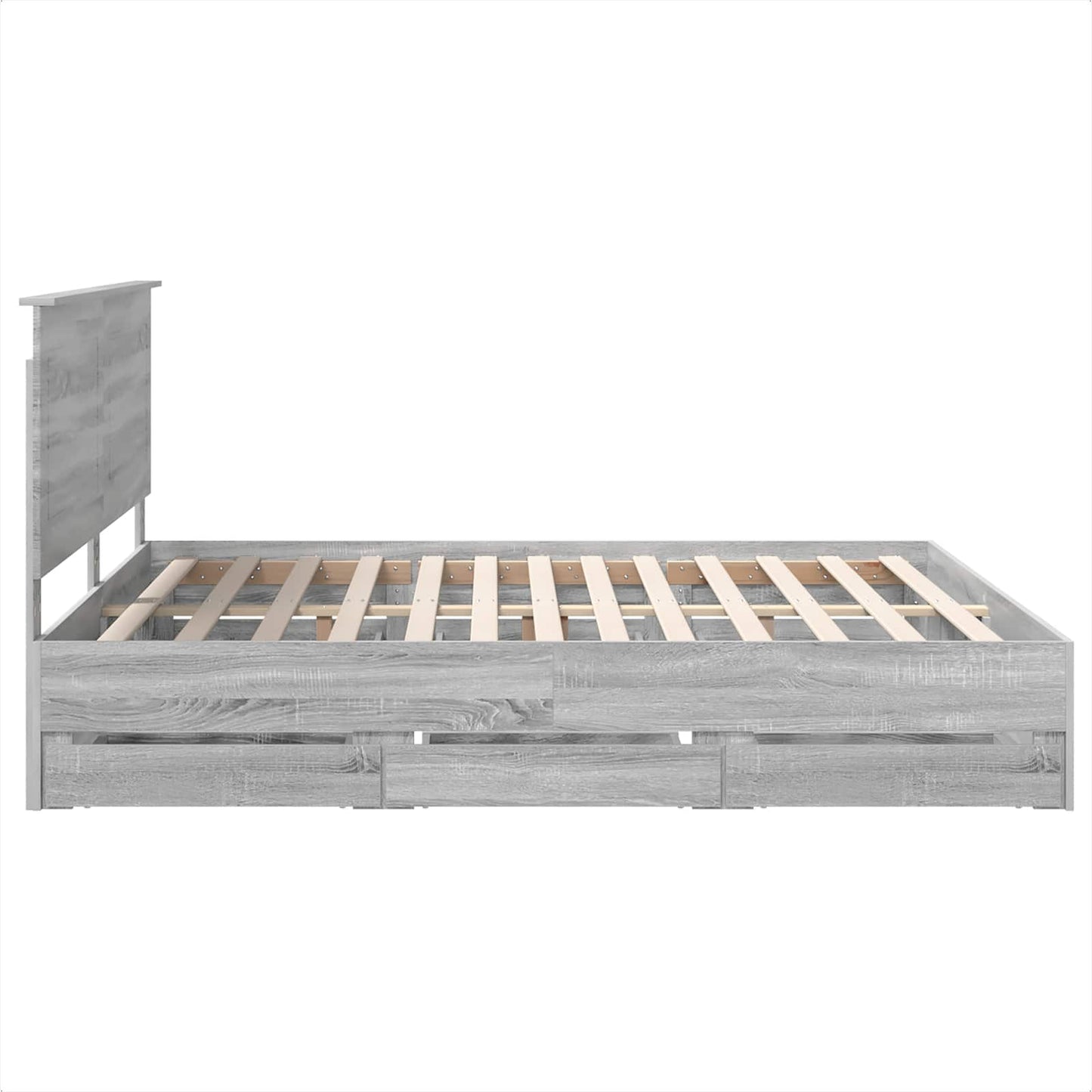 Bettrahmen Graues Sonoma 180 x 200 cm Ingenieurs Holz