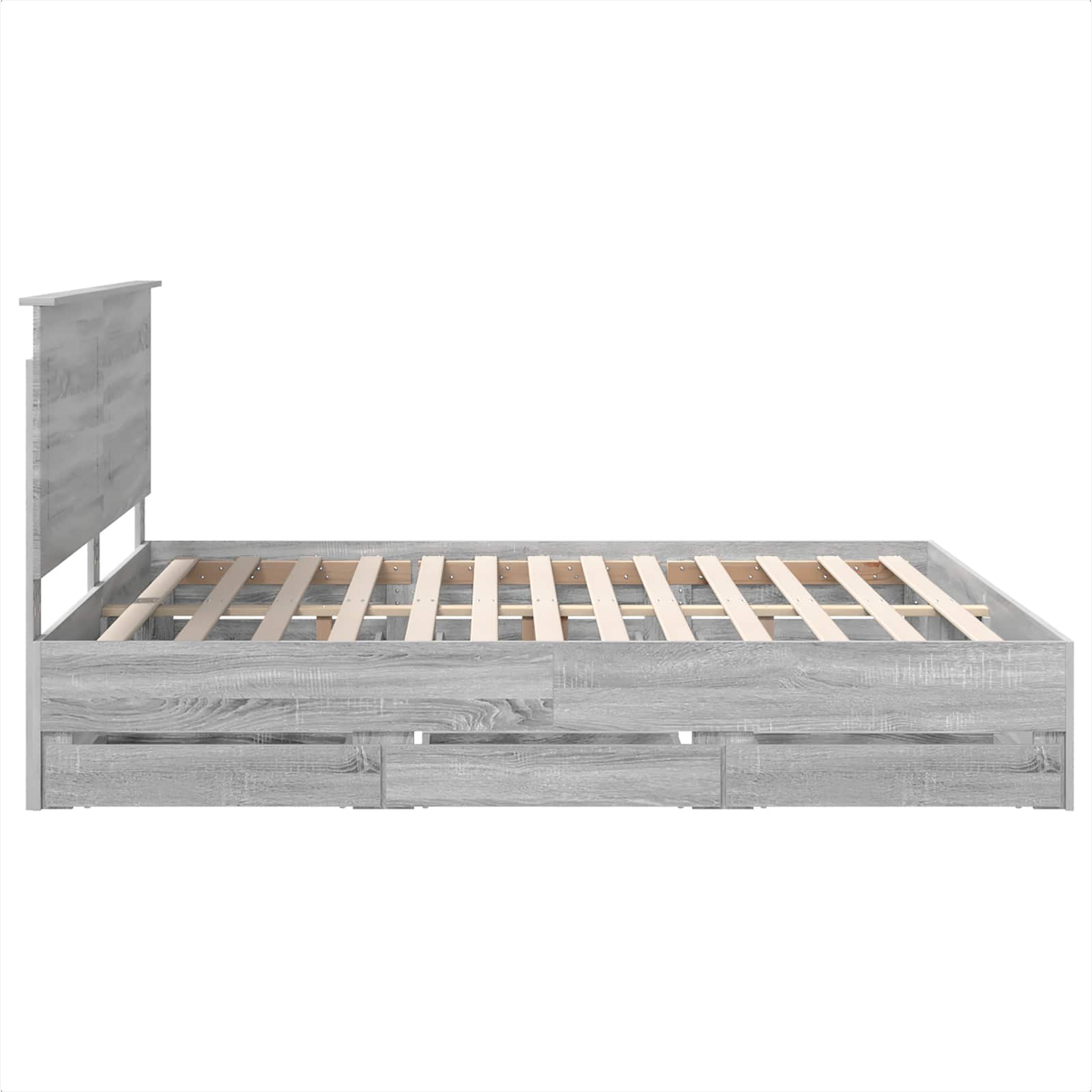 Bettrahmen Graues Sonoma 180 x 200 cm Ingenieurs Holz