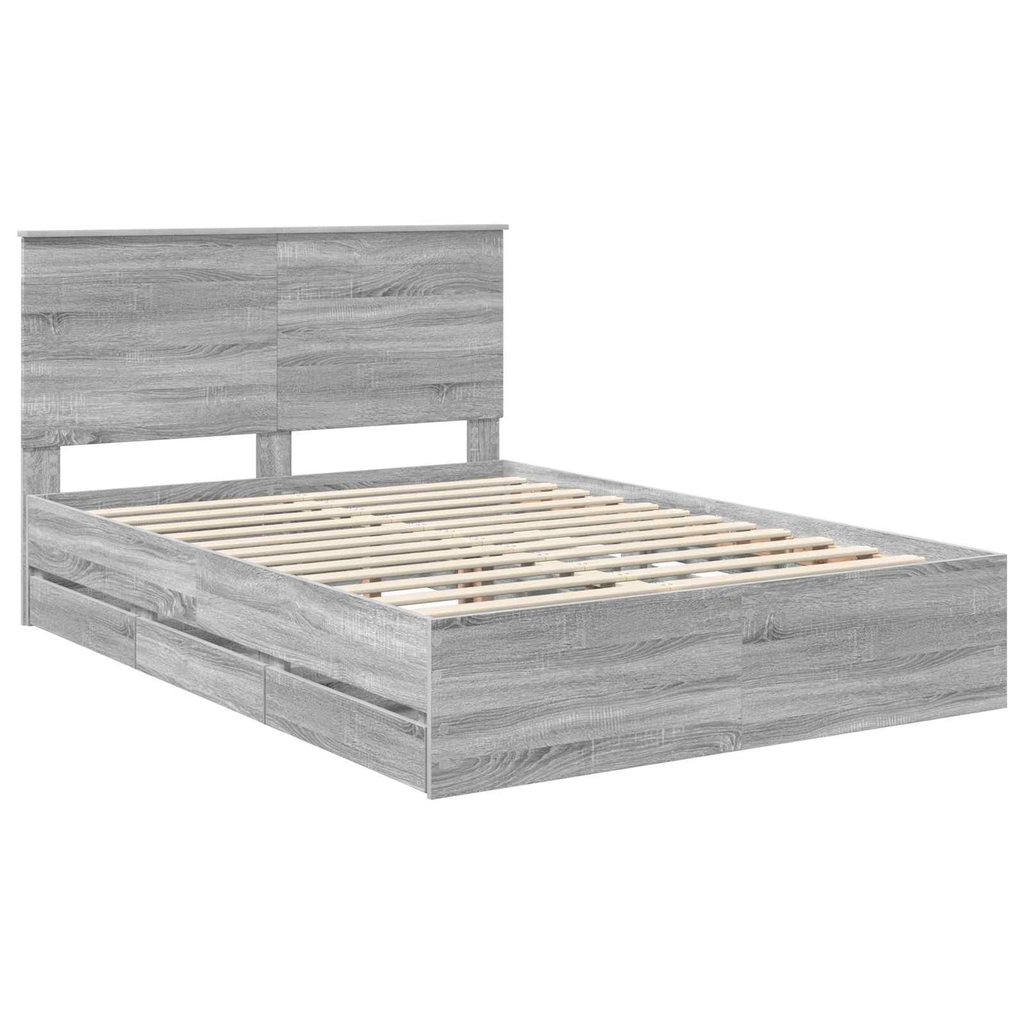 Bettrahmen Graues Sonoma 160 x 200 cm Ingenieurs Holz
