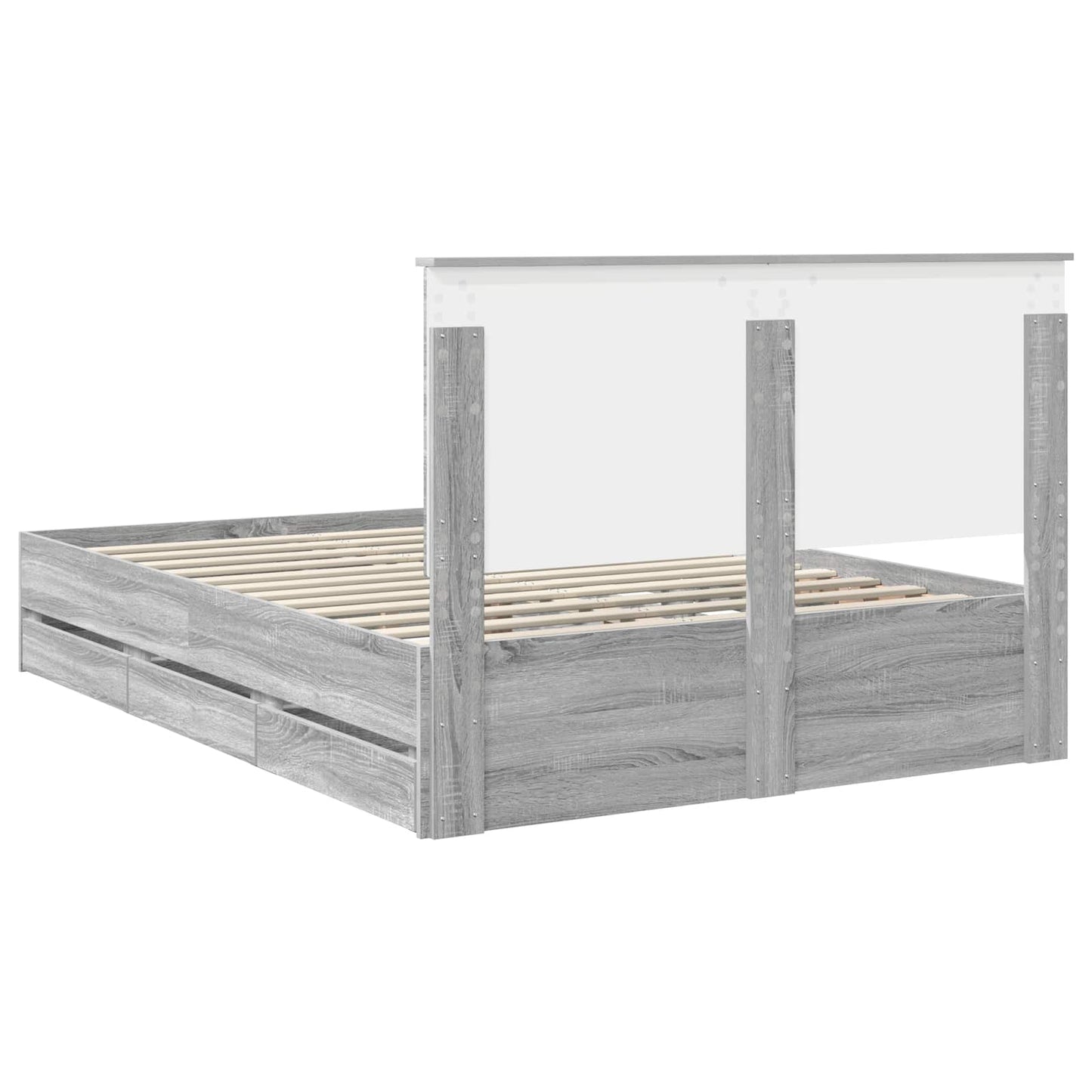 Bettrahmen Graues Sonoma 160 x 200 cm Ingenieurs Holz