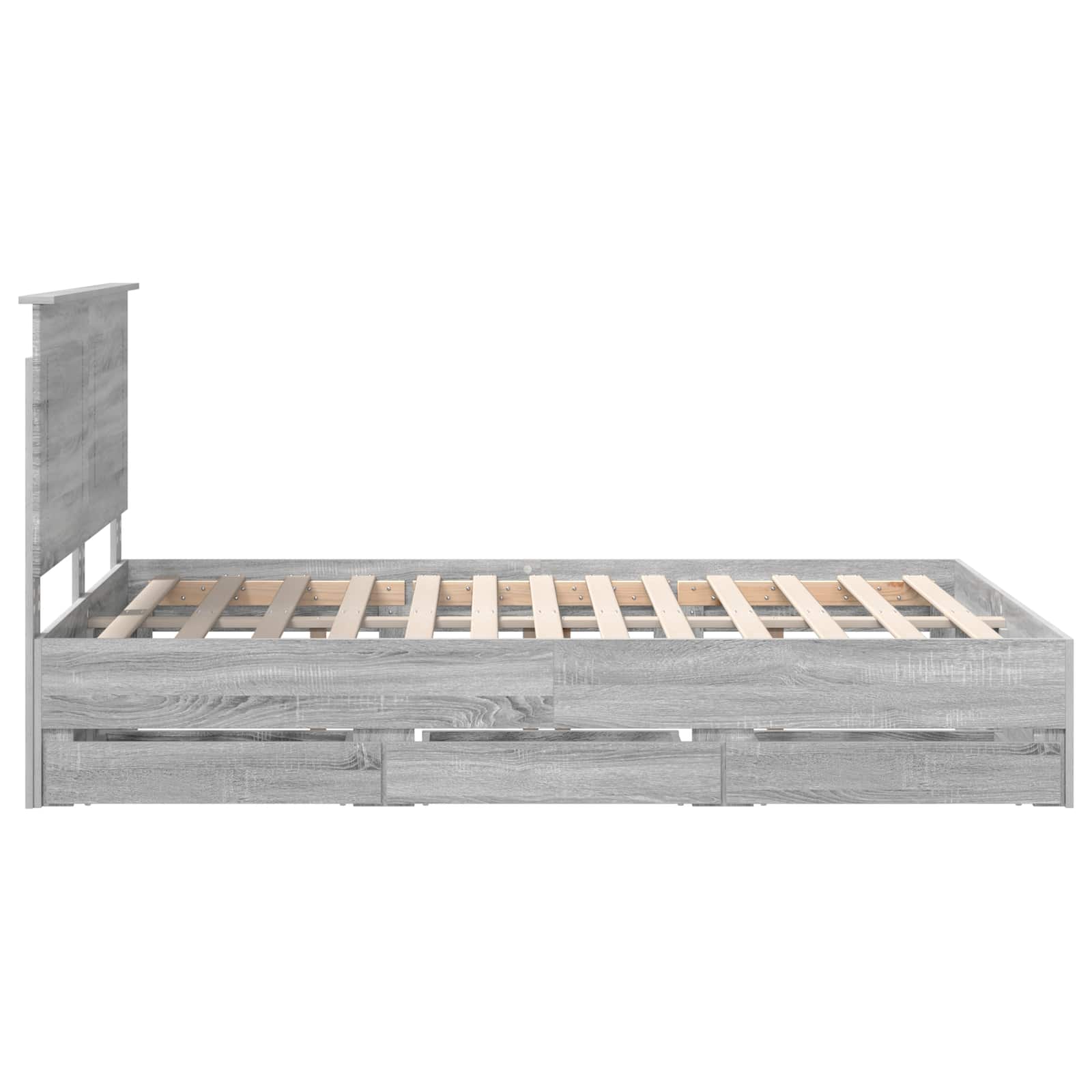 Bettrahmen Graues Sonoma 140 x 200 cm Ingenieurs Holz