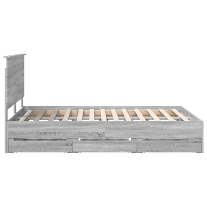 Bettrahmen Graues Sonoma 140 x 200 cm Ingenieurs Holz
