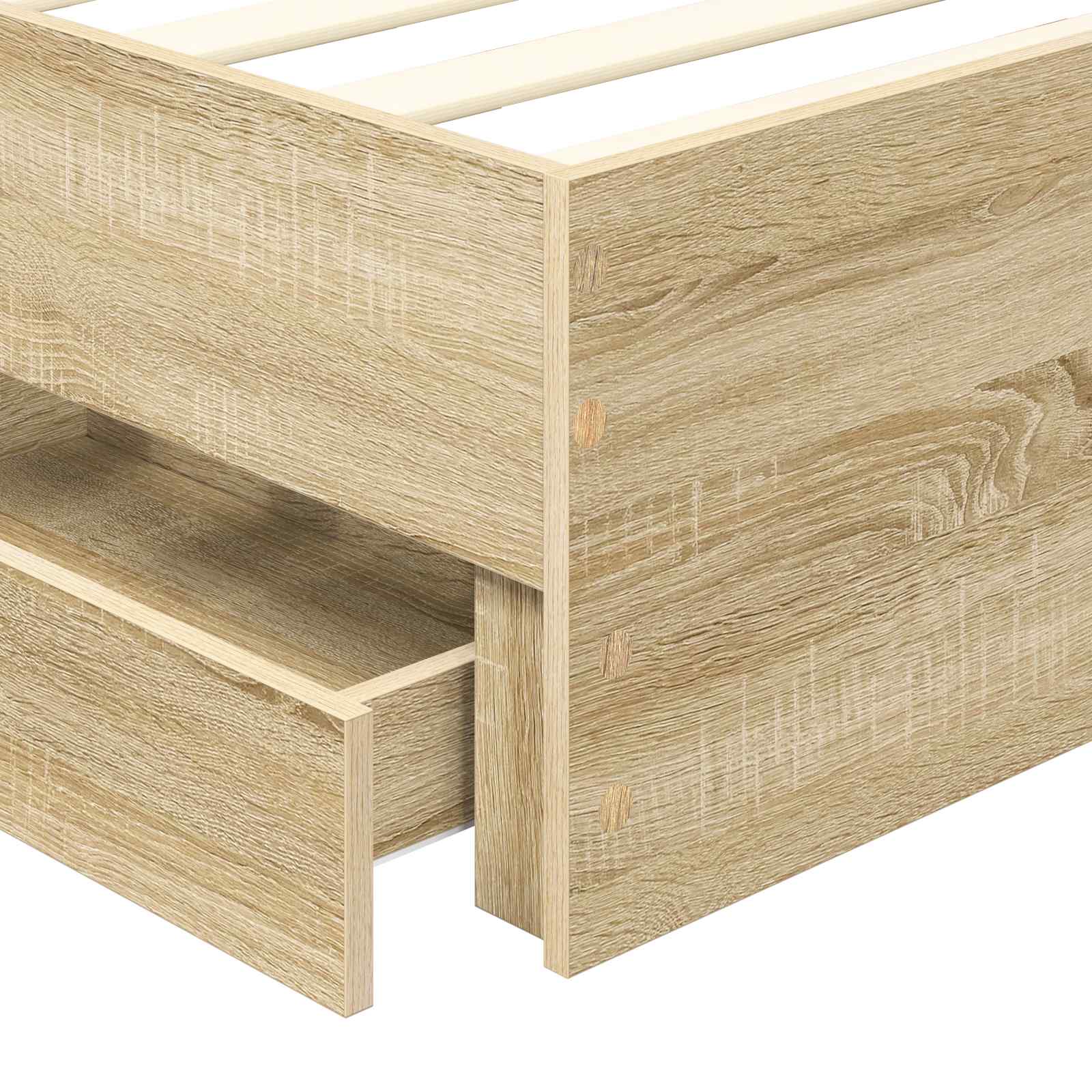 Bettrahmen Sonoma-Eiche 100 x 200 cm Ingenieurs Holz
