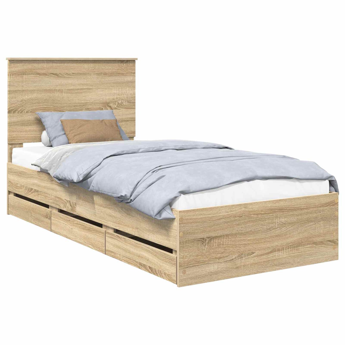 Bettrahmen Sonoma-Eiche 100 x 200 cm Ingenieurs Holz
