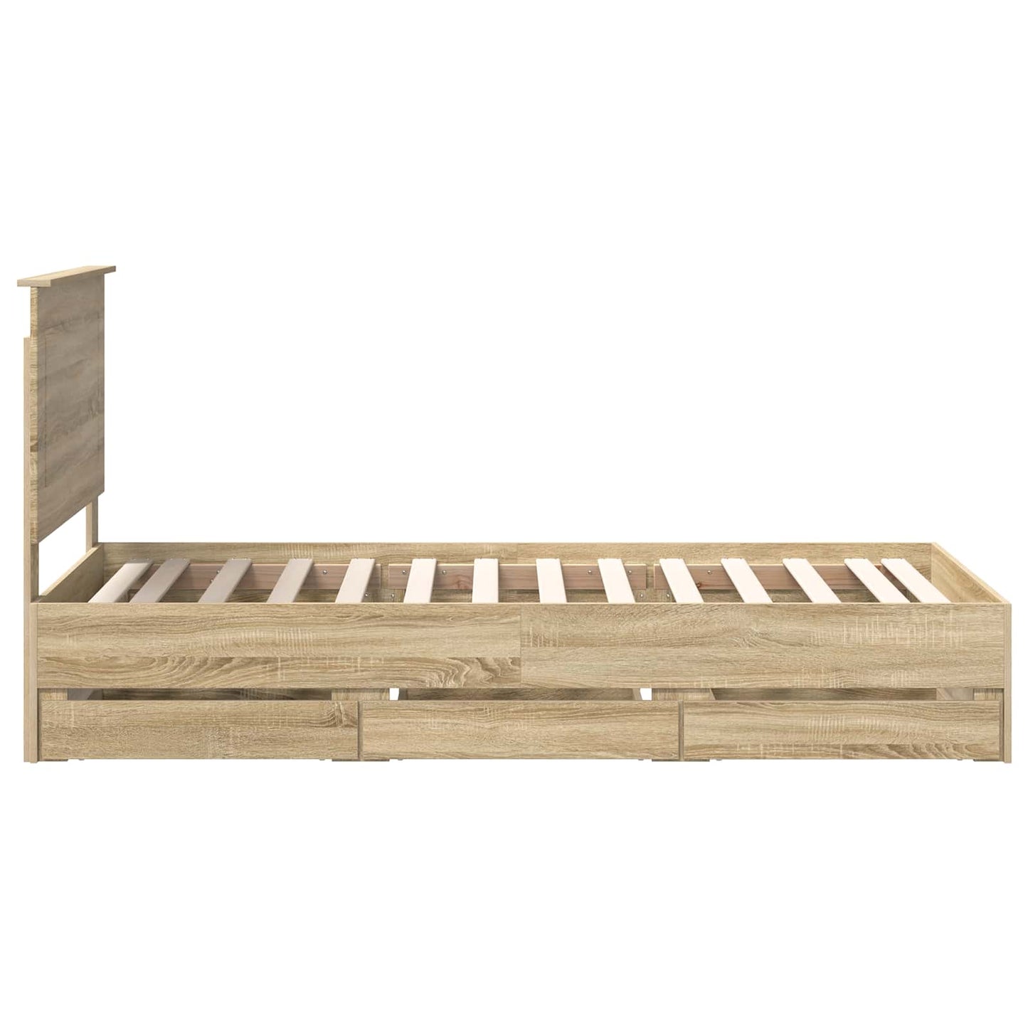 Bettrahmen Sonoma-Eiche 100 x 200 cm Ingenieurs Holz