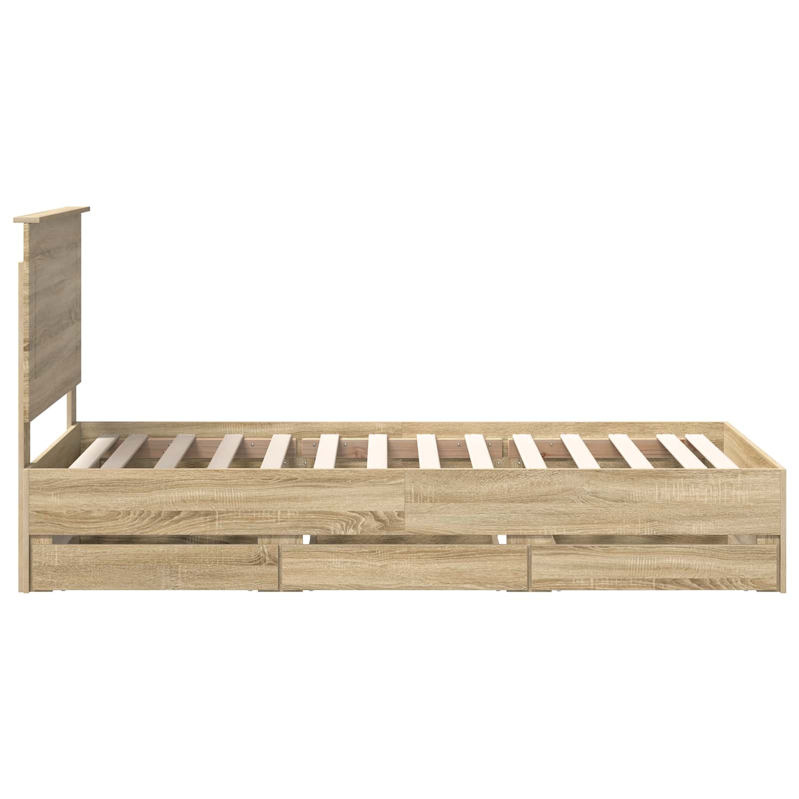 Bettrahmen Sonoma-Eiche 100 x 200 cm Ingenieurs Holz
