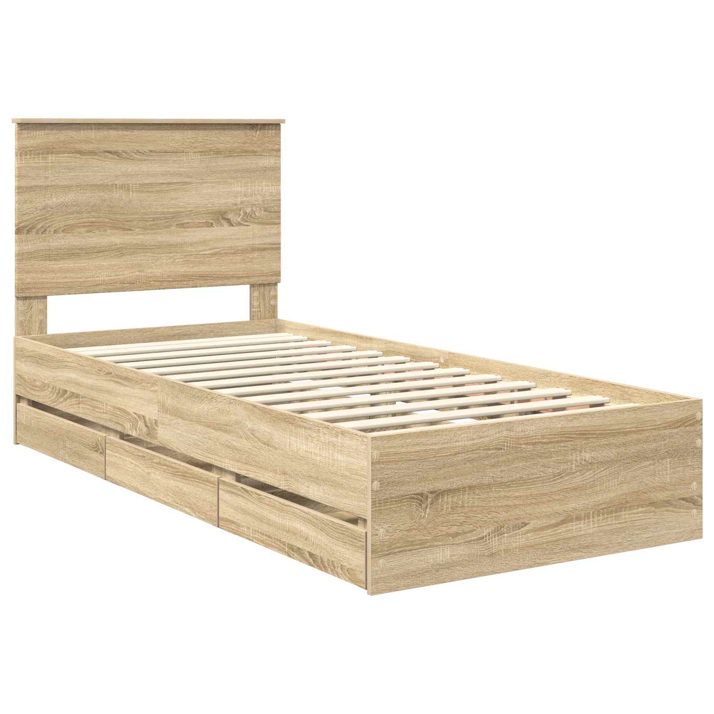 Bettrahmen Sonoma-Eiche 75 x 190 cm Ingenieurs Holz