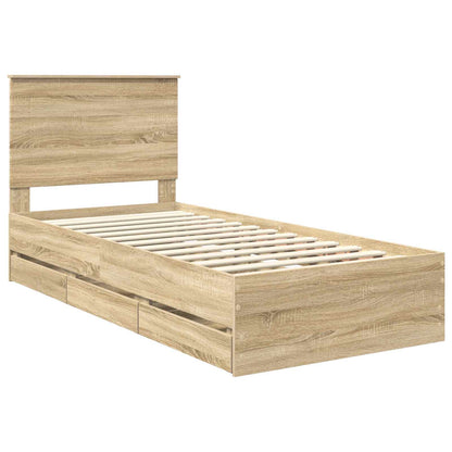 Bettrahmen Sonoma-Eiche 75 x 190 cm Ingenieurs Holz