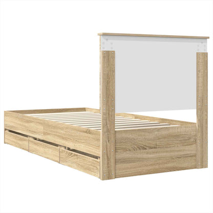 Bettrahmen Sonoma-Eiche 75 x 190 cm Ingenieurs Holz