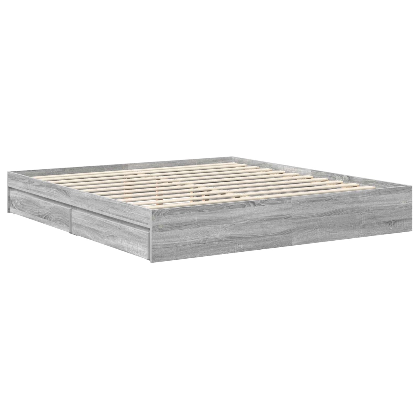 Aufbewahrungsbett Graues Sonoma 180 x 200 cm Holzwerkstoff
