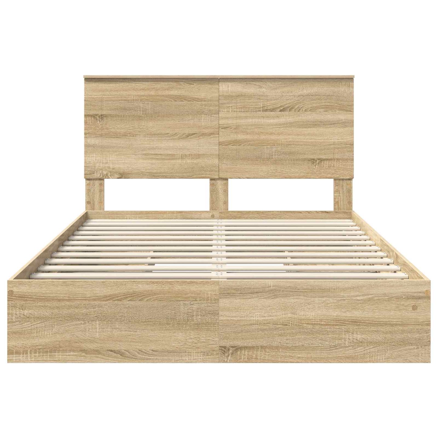 Aufbewahrungsbett Sonoma-Eiche 140 x 190 cm Holzwerkstoff