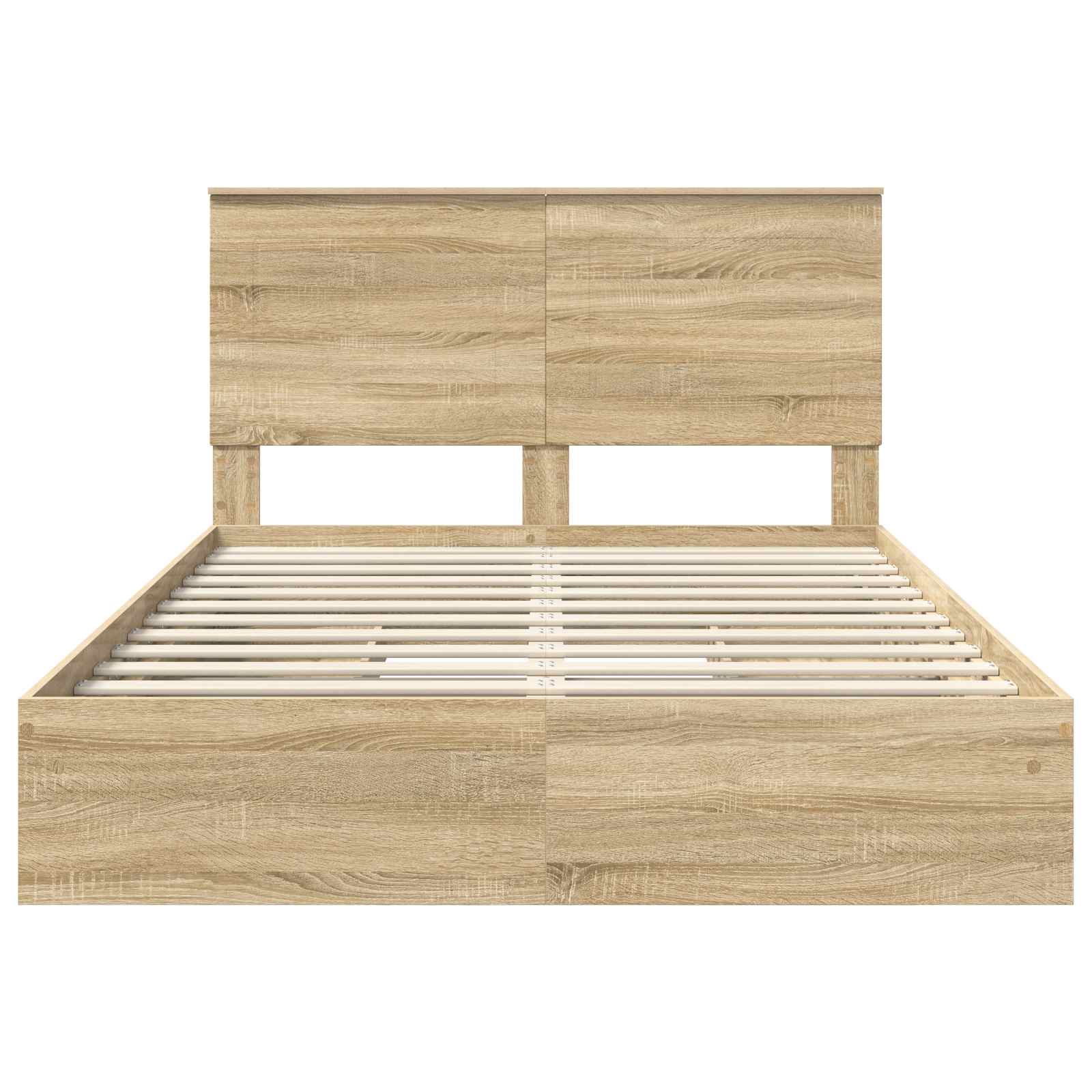 Aufbewahrungsbett Sonoma-Eiche 140 x 190 cm Holzwerkstoff