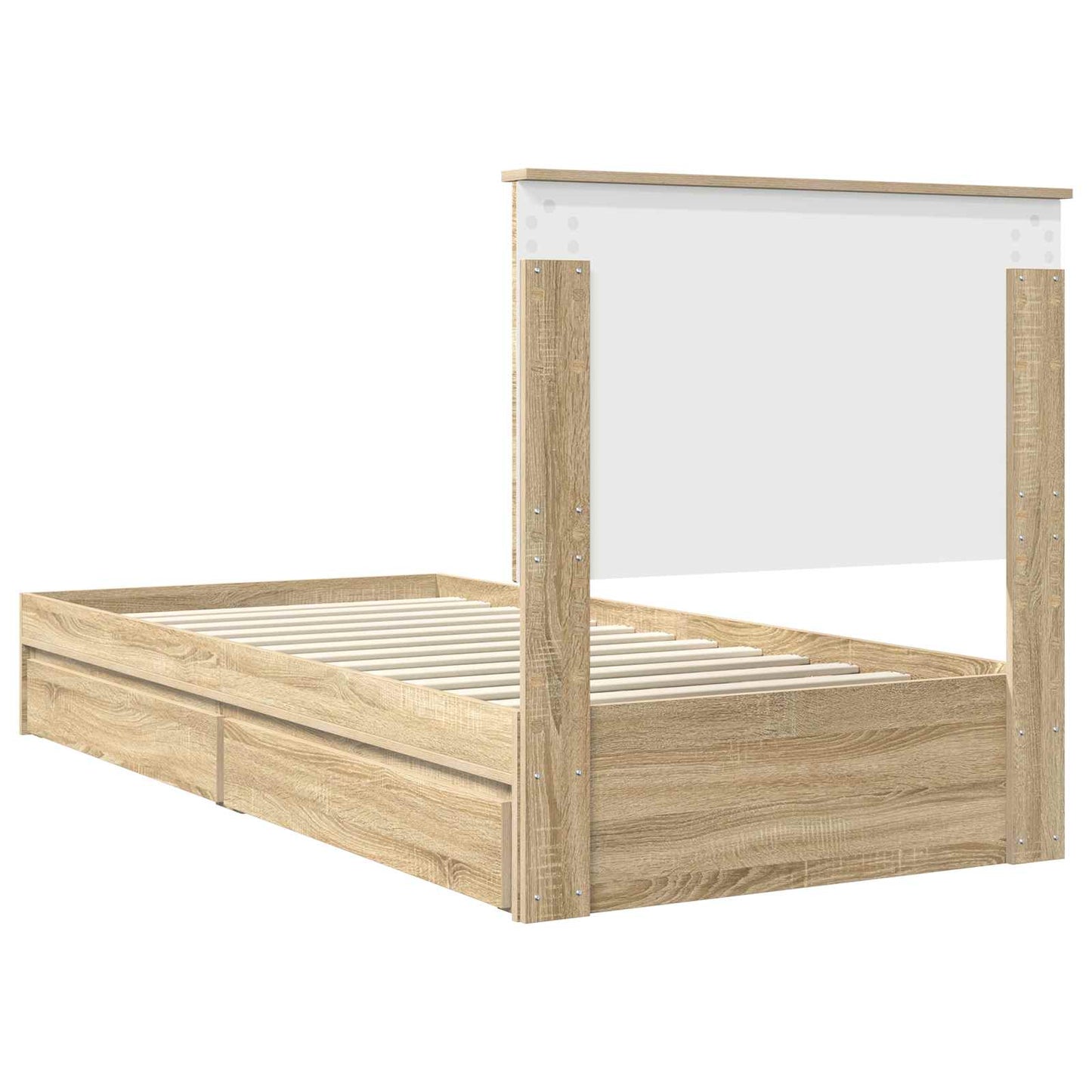 Aufbewahrungsbett Sonoma-Eiche 75 x 190 cm Holzwerkstoff