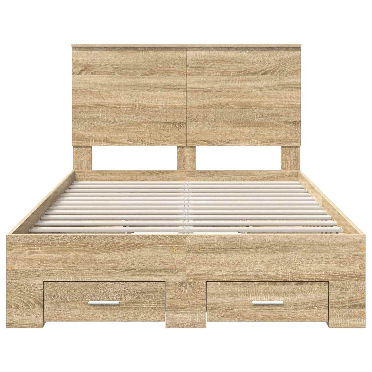 Bettrahmen mit Kopfteil Sonoma-Eiche 135 x 190 cm Holzwerkstoff