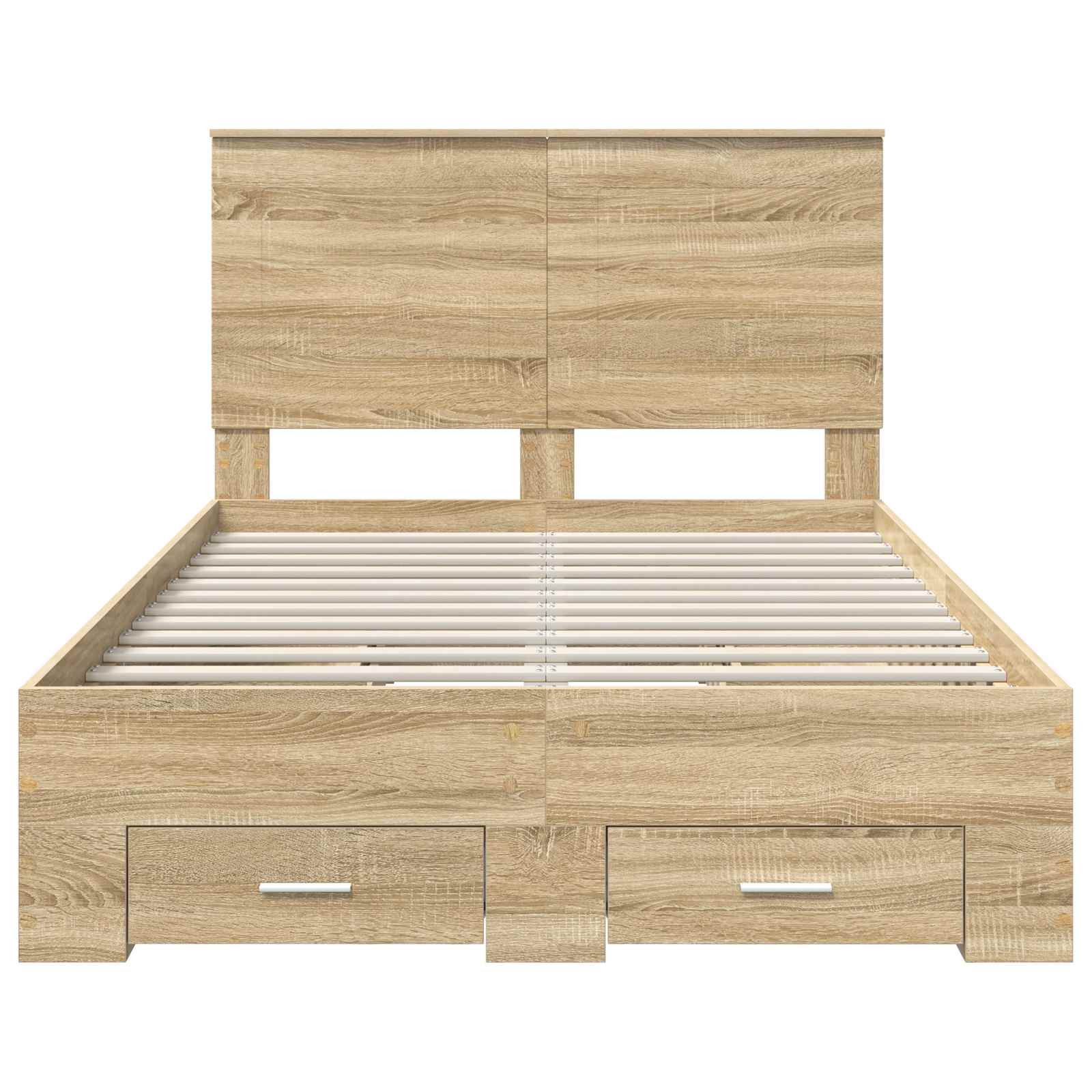 Bettrahmen mit Kopfteil Sonoma-Eiche 135 x 190 cm Holzwerkstoff