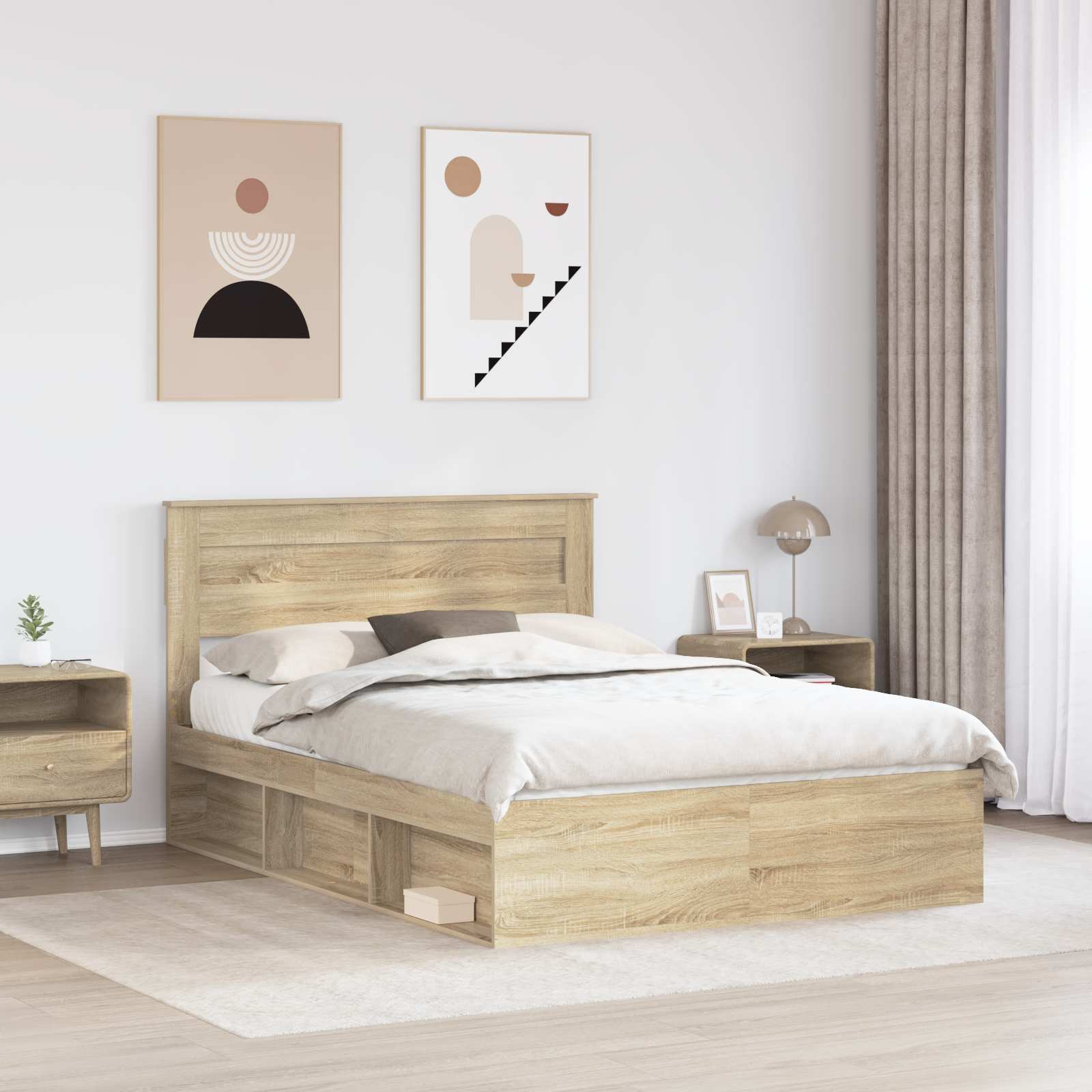 Bettrahmen Sonoma 160 x 200 cm Massives Kiefernholz