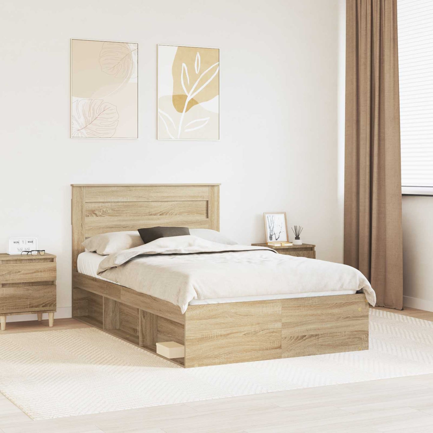 Bettrahmen Sonoma 120 x 190 cm Massives Kiefernholz