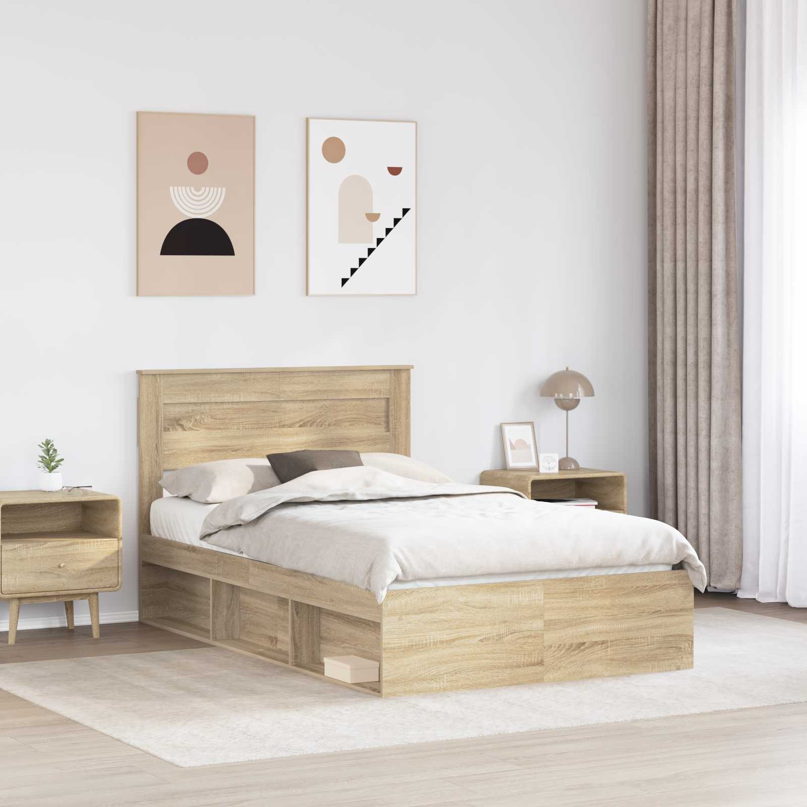 Bettrahmen Sonoma 120 x 190 cm Massives Kiefernholz