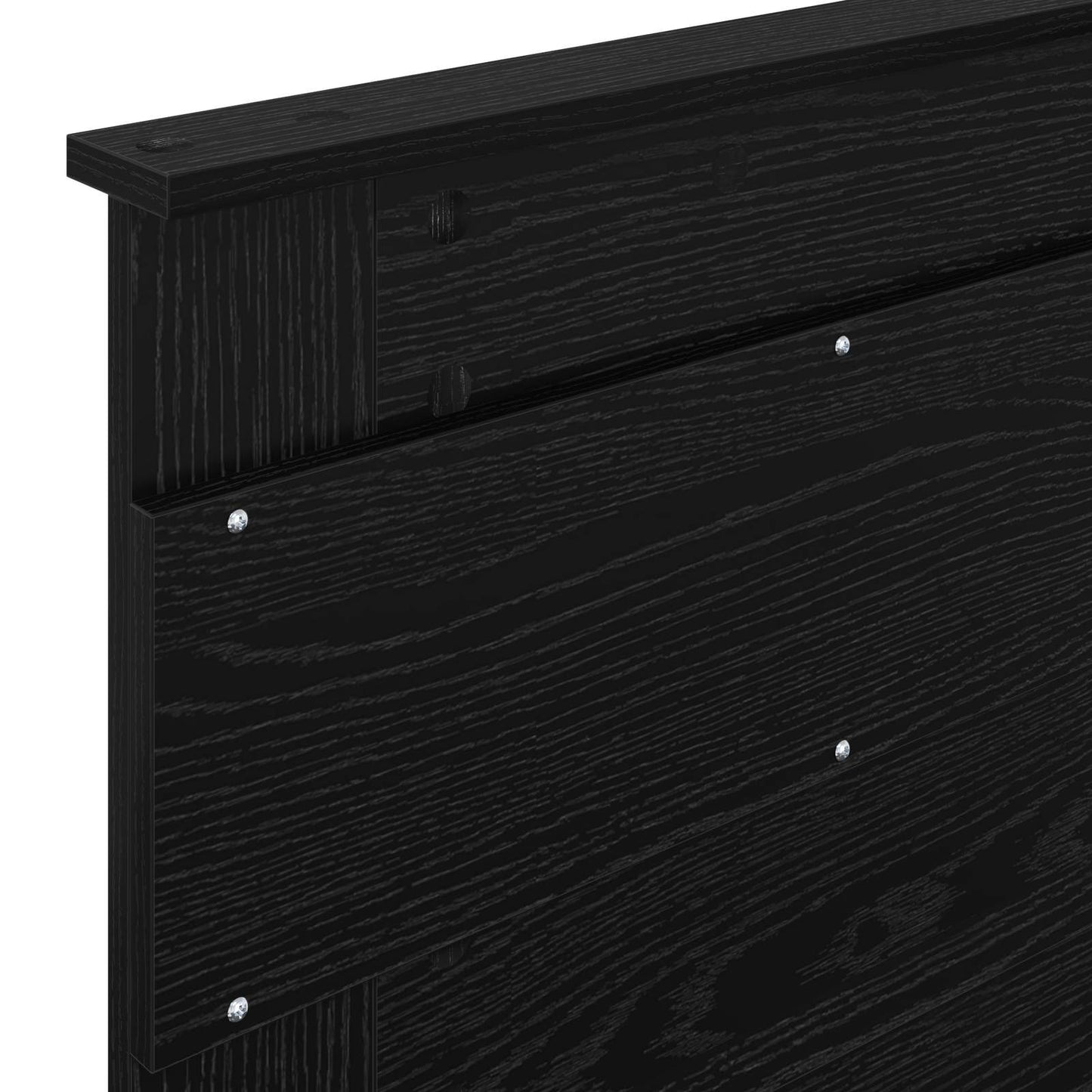 Bettrahmen Uni Schwarz 100 x 200 cm Massives Kiefernholz