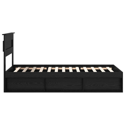 Bettrahmen Schwarz Eichen-Optik 100 x 200 cm Holzwerkstoff