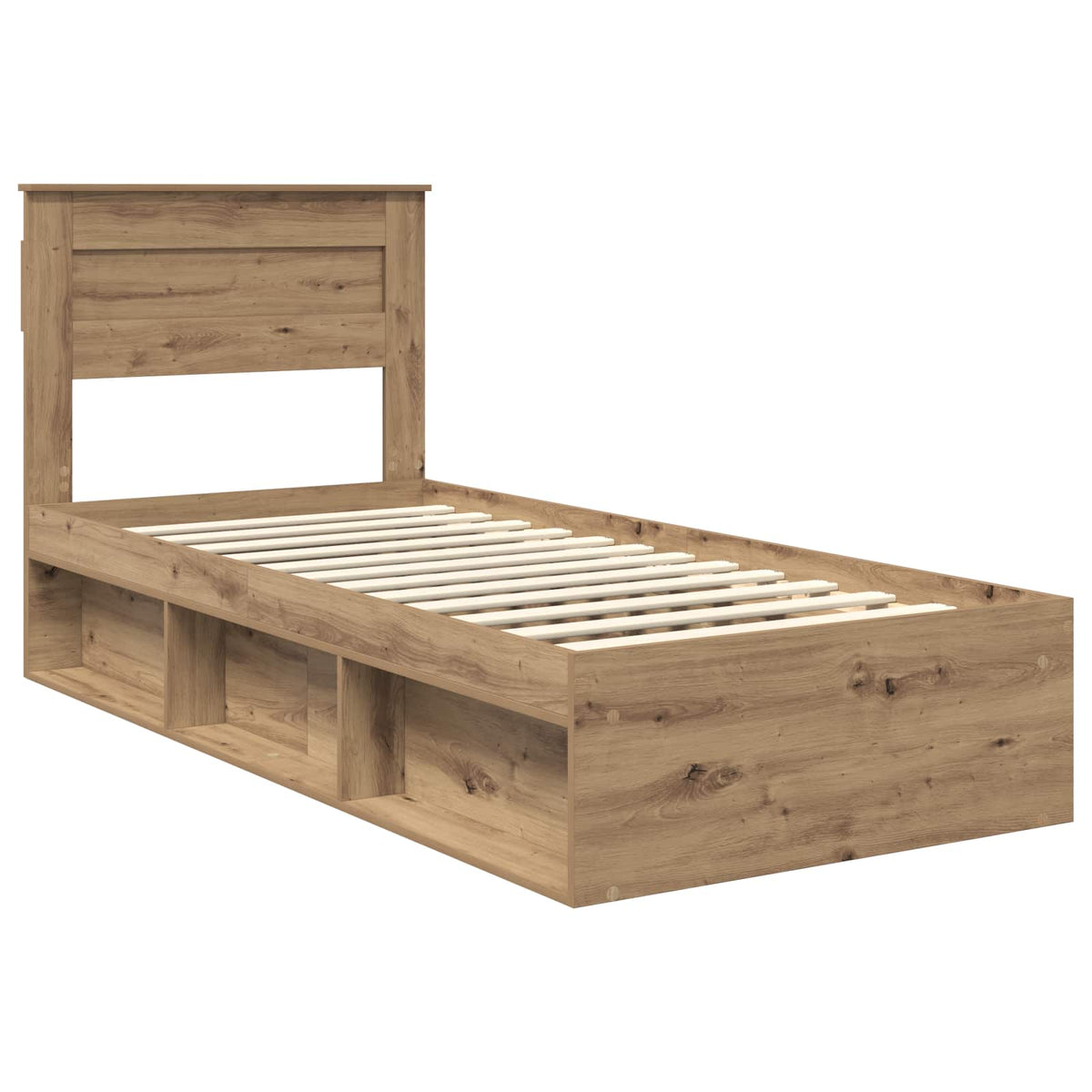 Bettrahmen Artisan-Eiche 100 x 200 cm Holzwerkstoff