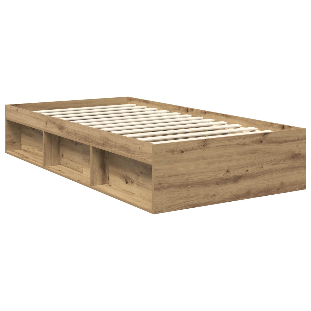 Bettrahmen Artisan-Eiche 100 x 200 cm Holzwerkstoff
