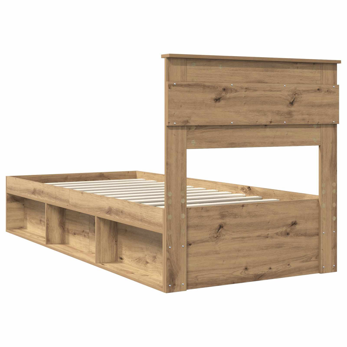 Bettrahmen Artisan-Eiche 100 x 200 cm Holzwerkstoff
