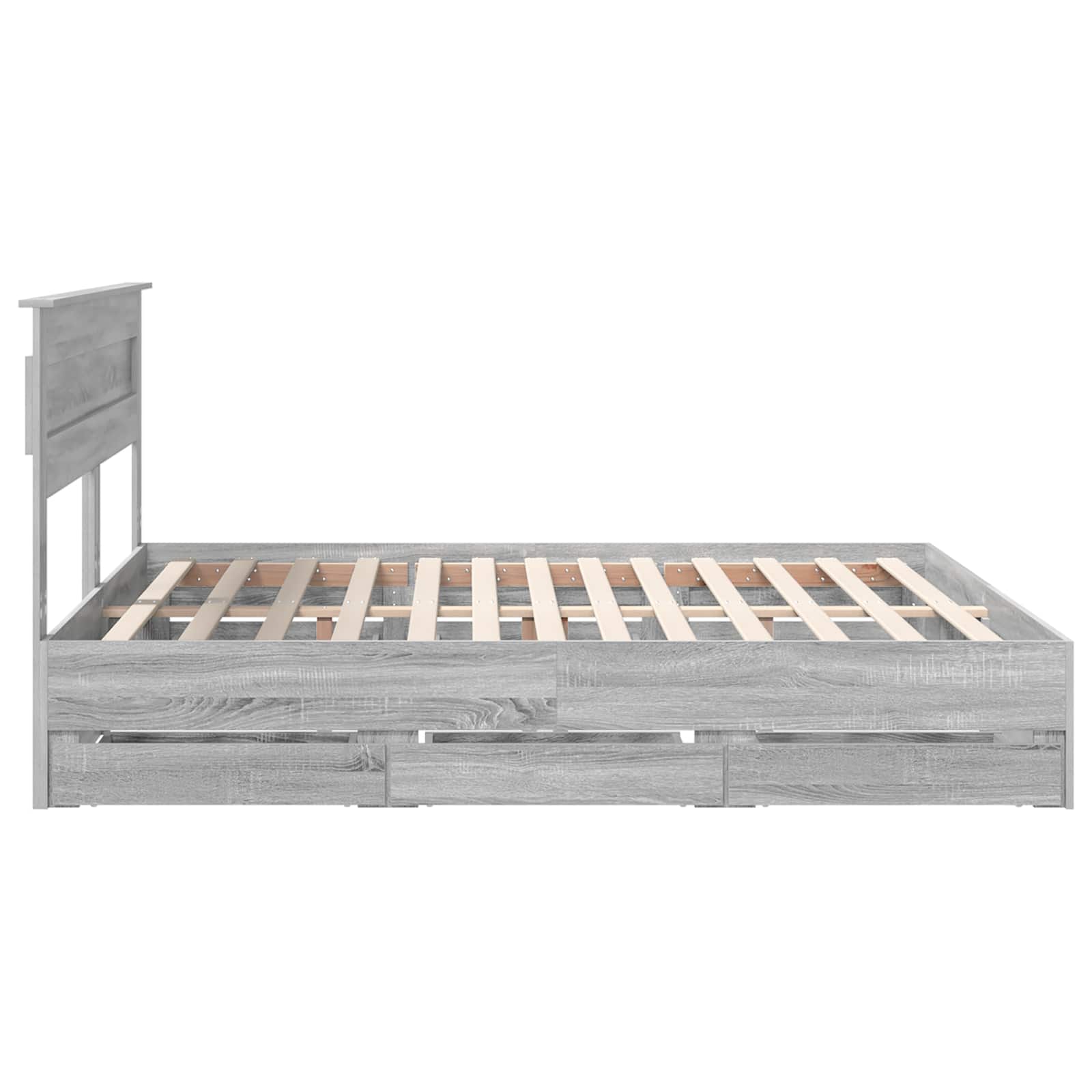 Bettrahmen Graues Sonoma 180 x 200 cm Ingenieurs Holz
