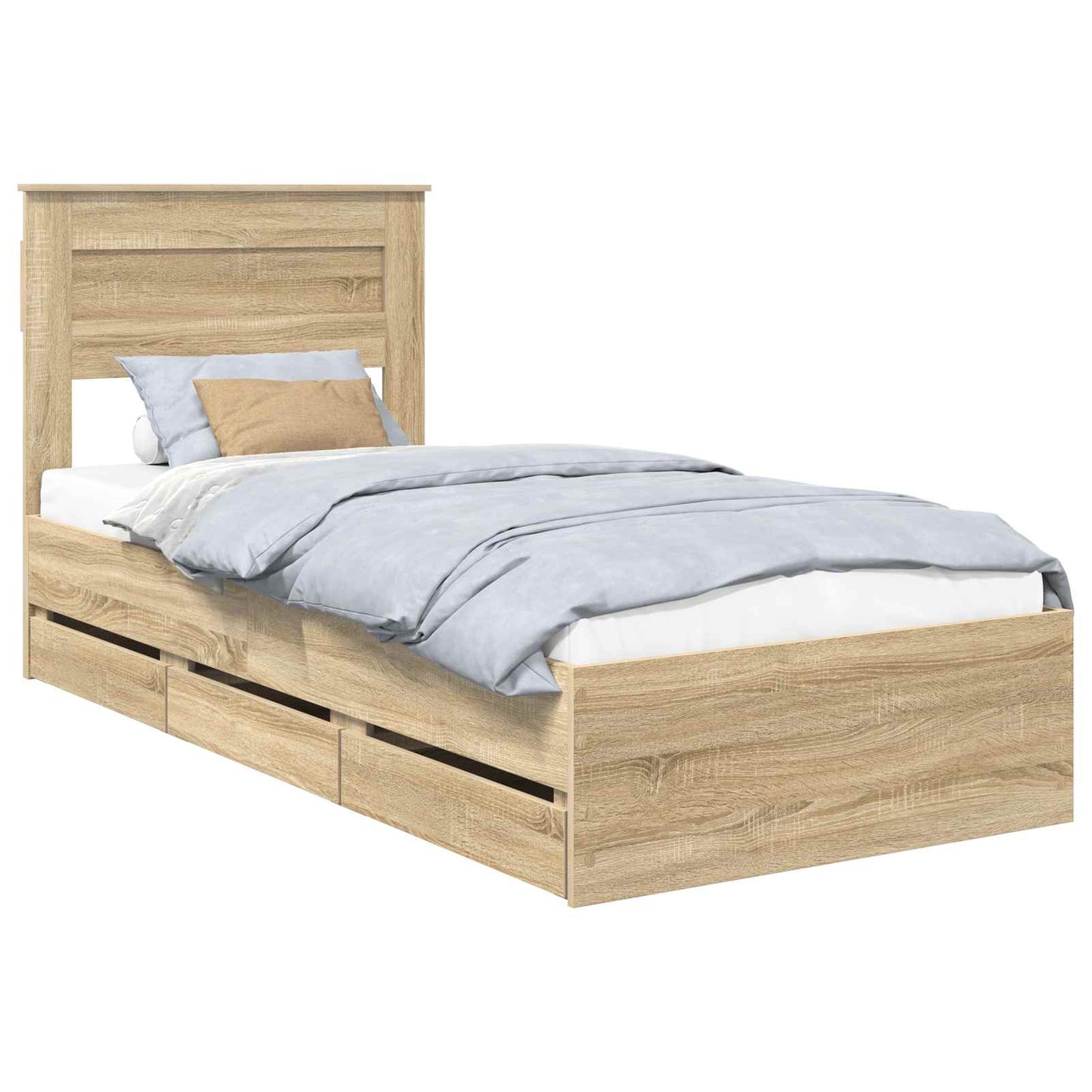 Bettrahmen Sonoma-Eiche 100 x 200 cm Ingenieurs Holz