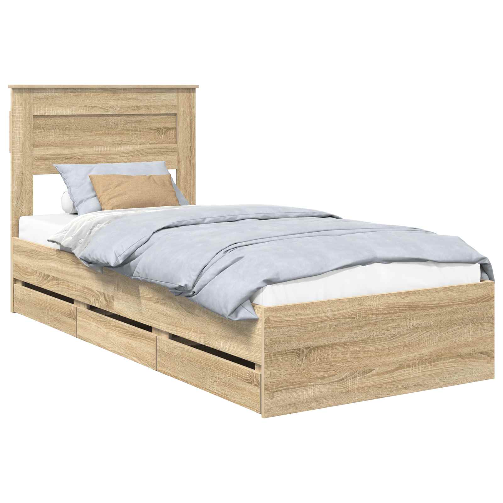 Bettrahmen Sonoma-Eiche 100 x 200 cm Ingenieurs Holz