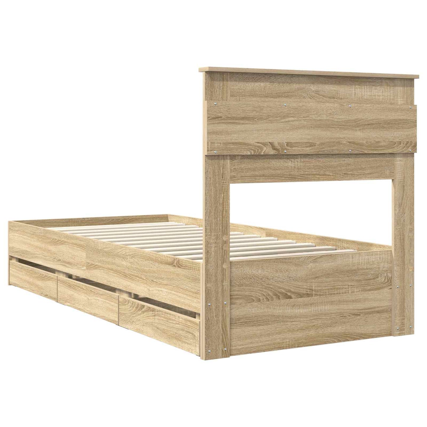 Bettrahmen Sonoma-Eiche 100 x 200 cm Ingenieurs Holz