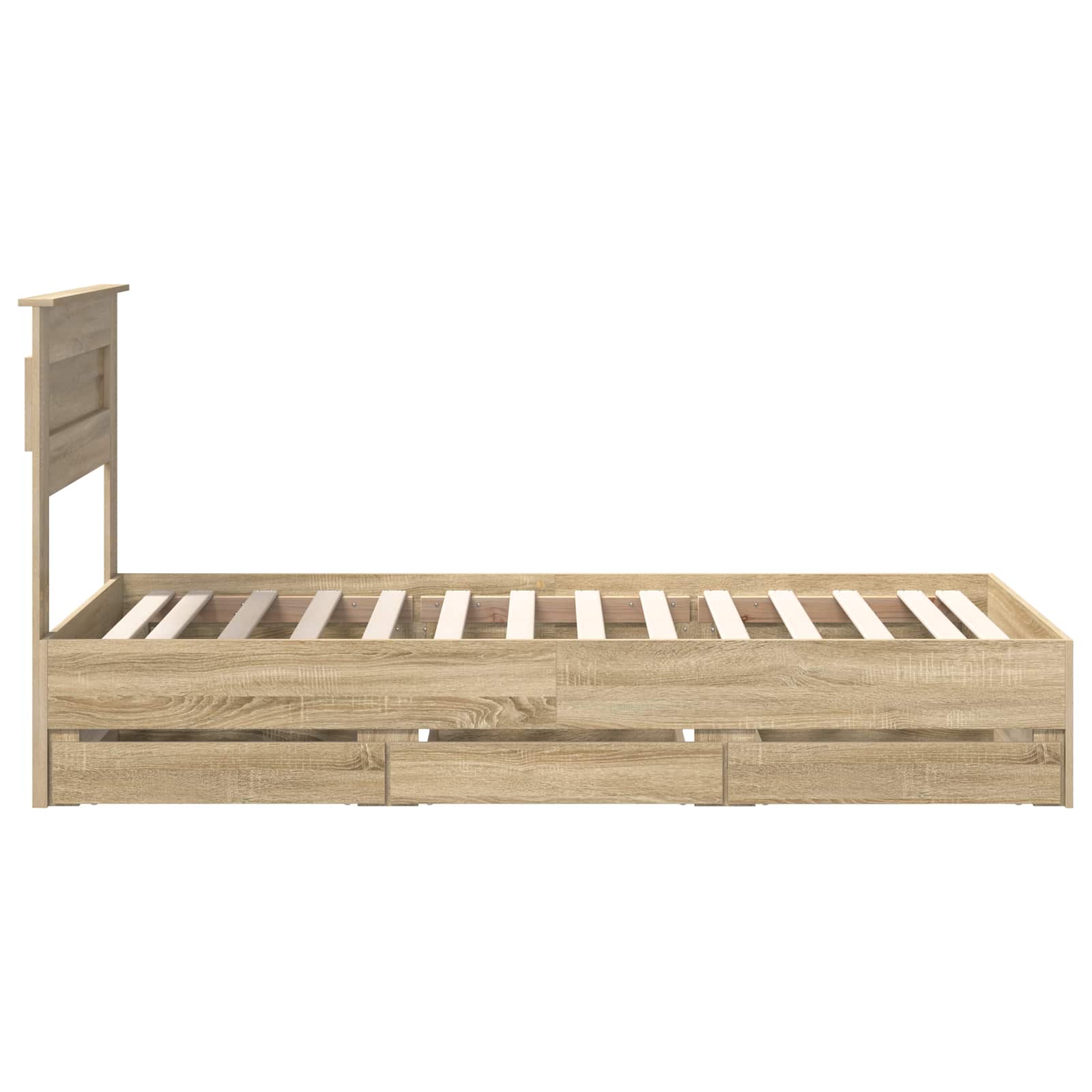Bettrahmen Sonoma-Eiche 100 x 200 cm Ingenieurs Holz