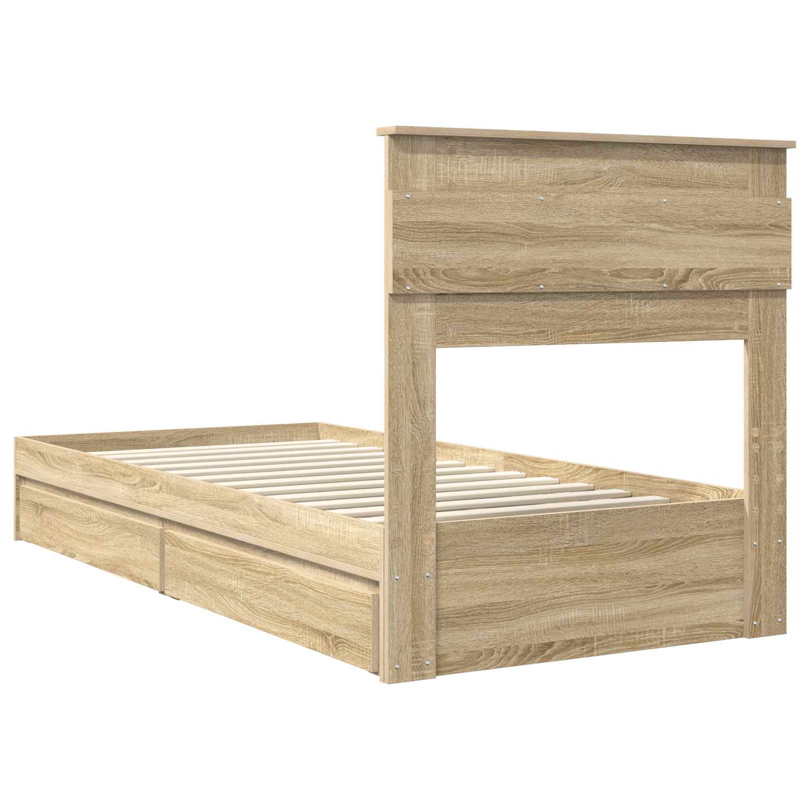 Aufbewahrungsbett Sonoma-Eiche 75 x 190 cm Holzwerkstoff