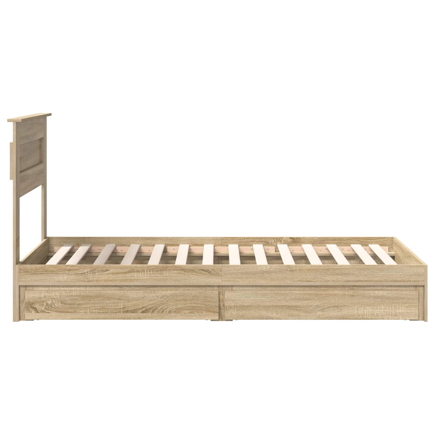 Aufbewahrungsbett Sonoma-Eiche 75 x 190 cm Holzwerkstoff
