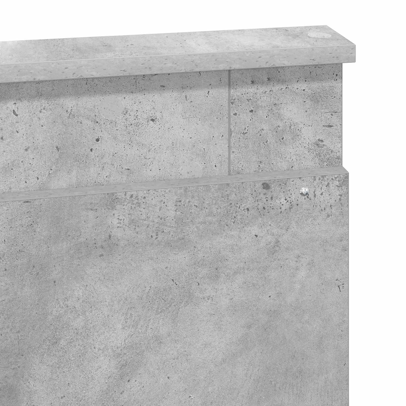 Bettrahmen mit Kopfteil Beton 160 x 200 cm Massives Kiefernholz