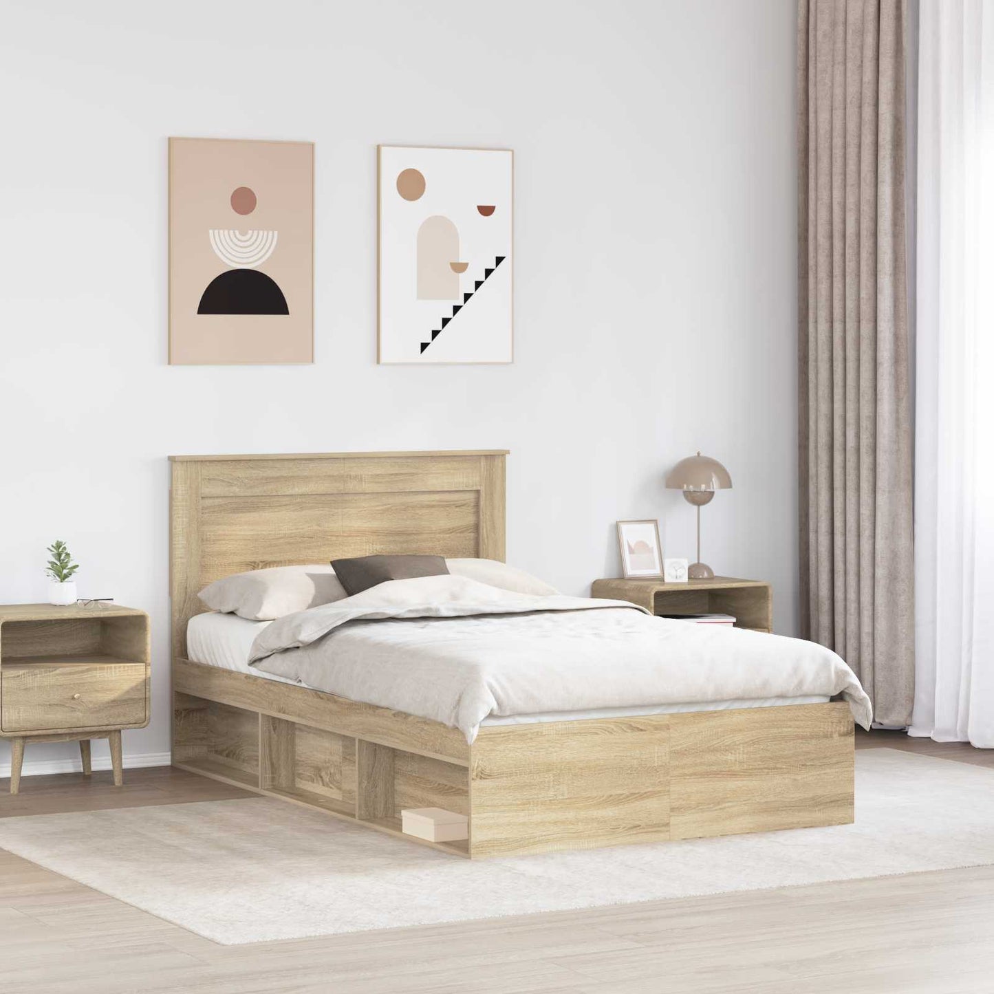 Bettrahmen Sonoma 120 x 190 cm Massives Kiefernholz