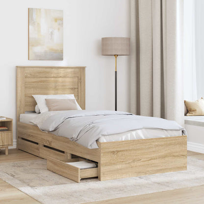Bettrahmen Sonoma-Eiche 75 x 190 cm Ingenieurs Holz