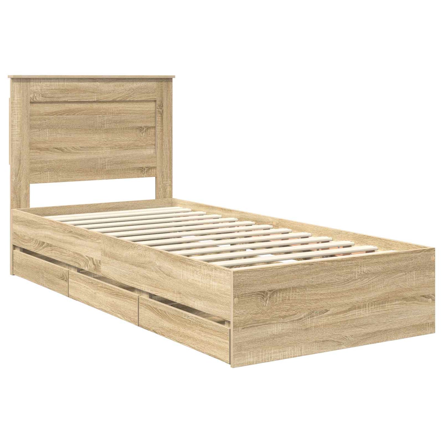 Bettrahmen Sonoma-Eiche 75 x 190 cm Ingenieurs Holz